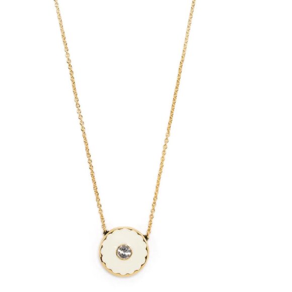 NWT Marc Jacobs Gold 'The Medallion' Mother of Pearl Necklace - Picture 1 of 5